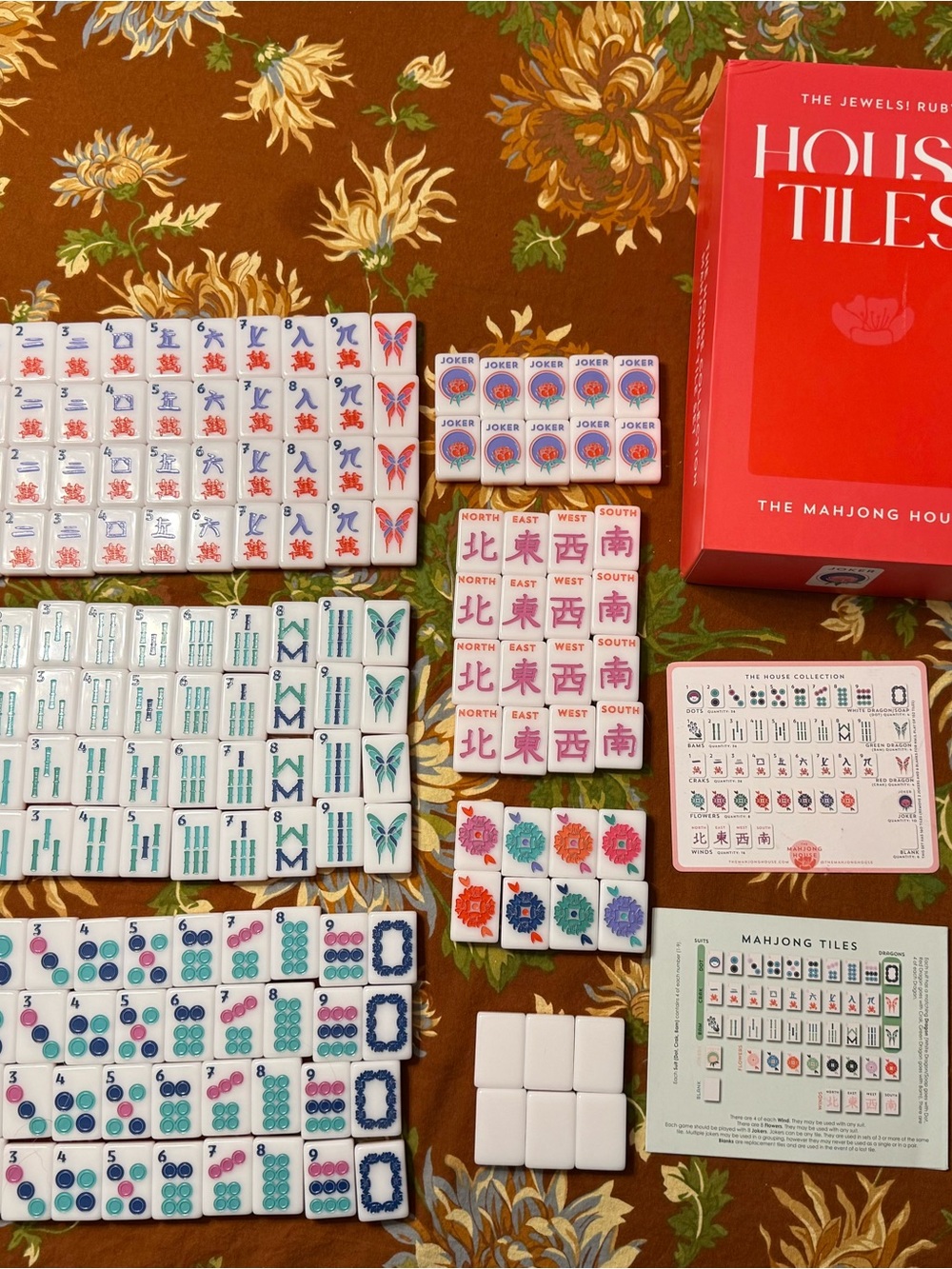 The Mahjong House House of Tiles the Jewels Ruby Tile Set excellent condition
